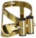 Лигатура для альт саксофона металлическая с пластиковым колпачком, золотая лакировка Vandoren M/O LC57DP
